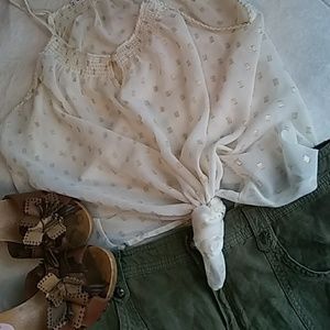 Sheer Sleeveless Blouse